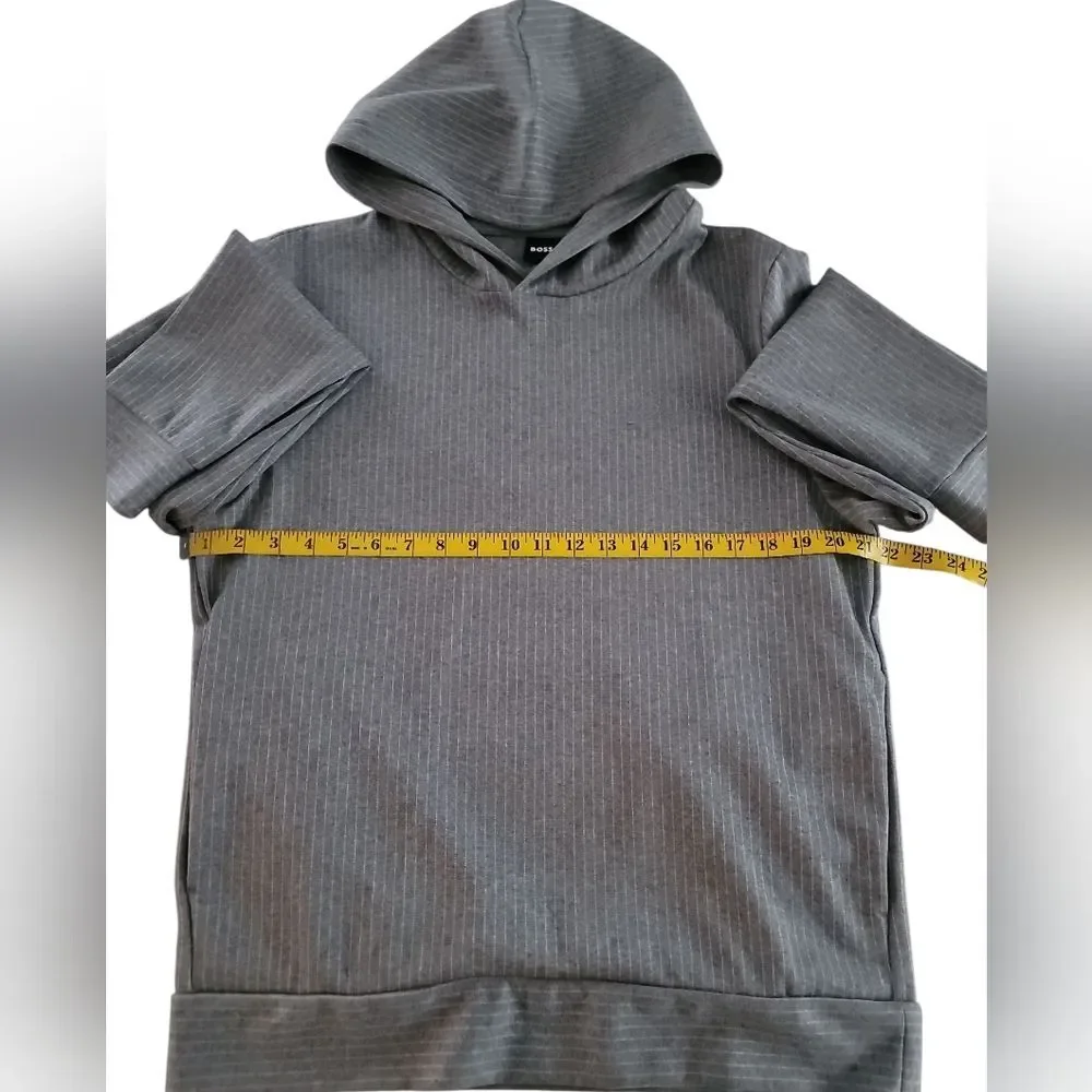 Hugo Boss Seeger Cotton Blend Small Gray Men's Hoodie